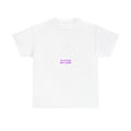 Minimal White T‑Shirt — Small Pink "Too pretty for a job" Quote