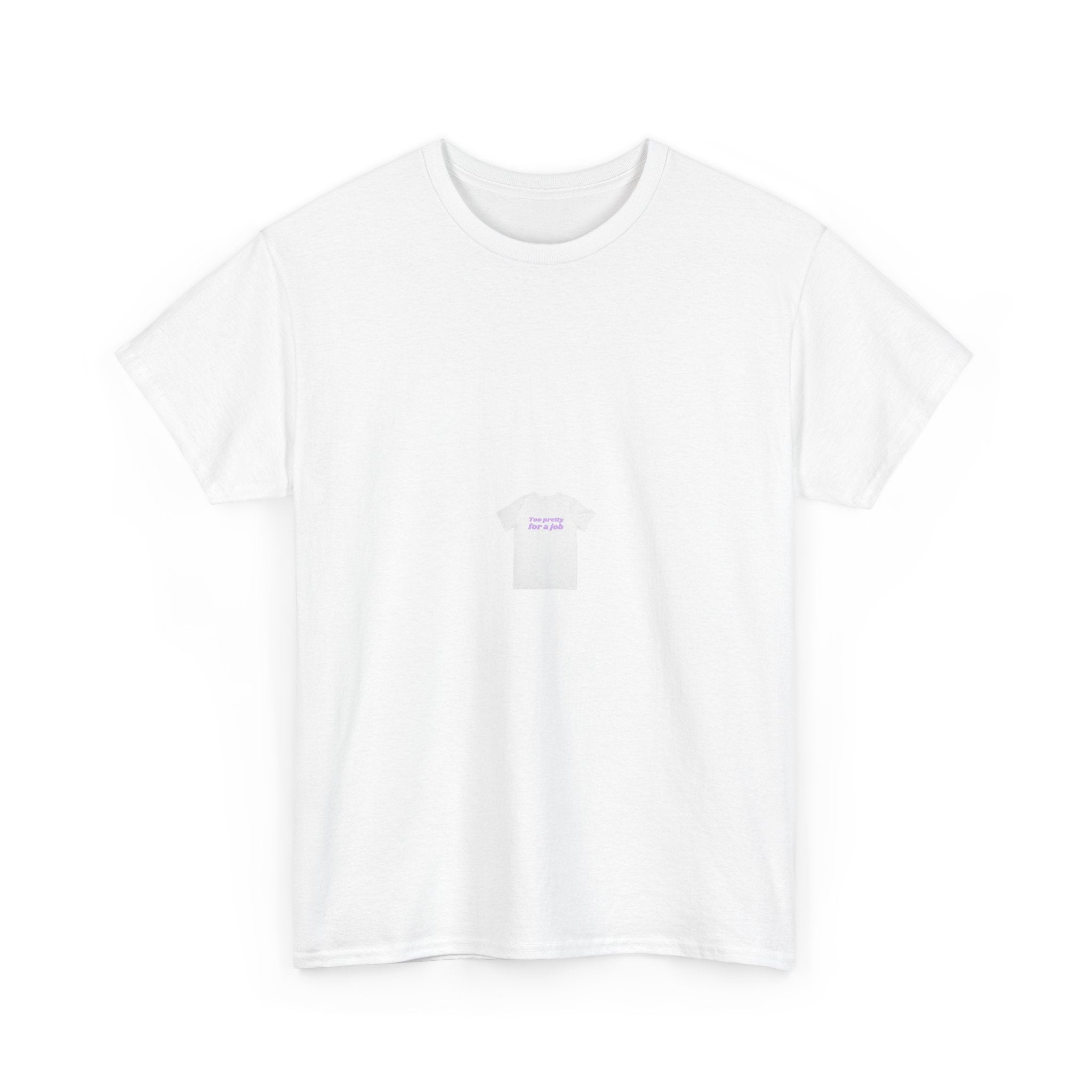 T-Shirt — Minimal Micro Logo White Tee