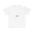 Bouillie d'amour Minimalist White Tee — French Phrase Chest Print