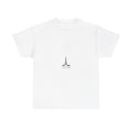 Paris Eiffel Tower Minimalist Tee — 'J'ouvre le cœur' Chest Design