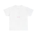 Minimal Pink Nip T-Shirt — Cute Tiny Breast Line Graphic Tee