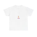 White T-Shirt with Hand Heart Graphic and "Always With Me" Text